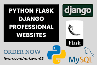 be python django flask web app full stack web developer