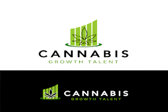 do modern cbd weed marijuana cannabis logo design