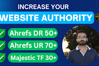 increase URL rating, domain rating ahrefs DR, majestic trust flow permanently