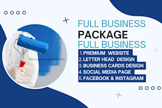 provide full business packages all 4 website design