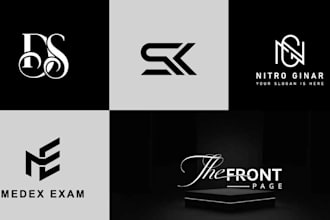 do luxury modern minimalist elegant monogram initial letter clothing logo design