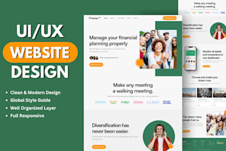 design a creative website UI UX design in figma prototype