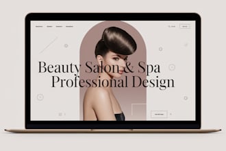 design a high end beauty salon website, spa beauty website, and salon website