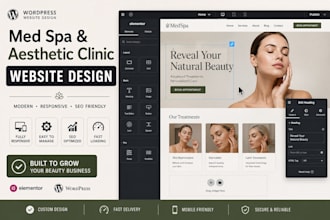 design a high end beauty salon website, spa beauty website, and salon website