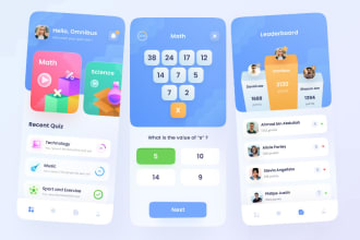 build professional quiz app for android and ios