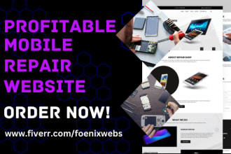 create mobile repair website computer repair phone repair laptop repair website