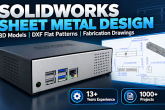 design sheet metal parts in solidworks with fabrication drawings
