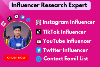 find the best instagram, youtube, twitter and tiktok influencer email lists
