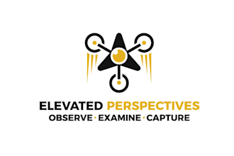 design professional drone inspection business logo