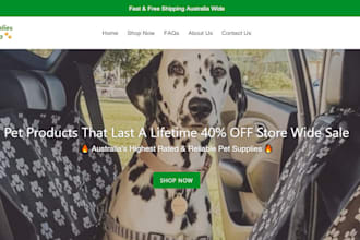 create a pet care pet food shopify store pet products dog training dog grooming