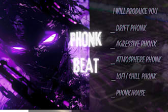 produce an aggressive phonk beat or any phonk style