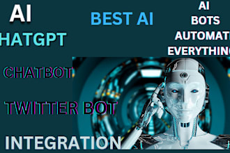 develop ai developer, ai chatbot, ai twitter bot slack and whatsapp bot, chatgpt