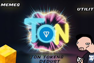 create ton token, list it dex and burn or lock lp, airdrops