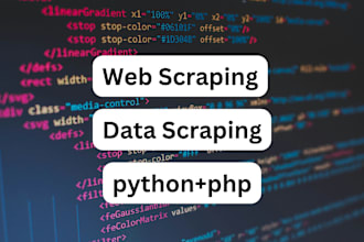 do web scraping, data scraping in python or php