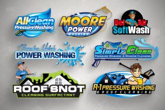 make power or pressure washing, cleaning logo for you
