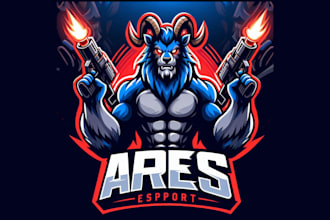 create an awesome ares esport mascot logo in 12 hours