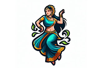 design super woman dance mascot logo in 24 hours