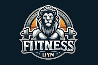 design super fitness lion gym mascot logo in 24 hours