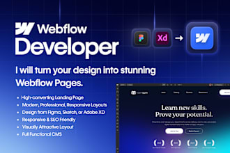 design or develop website using webflow