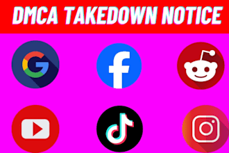 remove negative defaming content from tiktok,reddit,fb,ig,yt,google under dmca