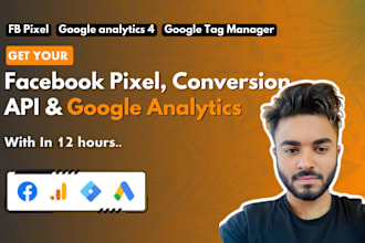 setup meta facebook pixel google analytics 4 GTM ecommerce conversion API