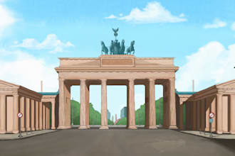 create a 2d cartoon background for your wallpaper, animation, and any media
