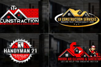 design real estate, construction, handyman, logo