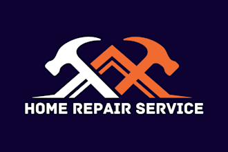 do modern home repair service logo