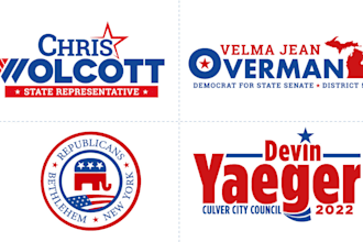 design attractive political campaign logo in 24 h