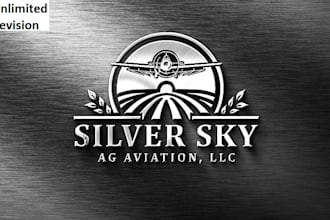 do outstanding airline aviation company logo with mockup