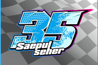 made a great racing number, racing team logo design