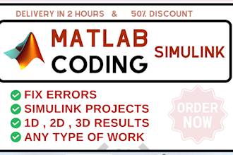 do matlab programming coding, simulink, image  assignment