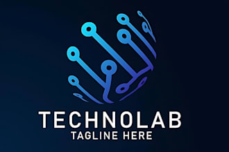 design modern technology, software, tech logo
