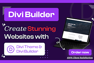 be your expert for wordpress divi, divi builder or divi theme