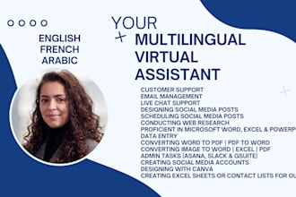 be your multilingual virtual assistant fluent in english, french and arabic