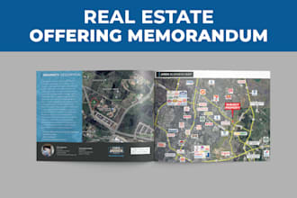 do commercial real estate offering memorandum or real estate flyer and brochure