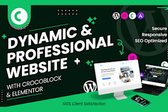 develop a dynamic wordpress website using crocoblock and elementor pro