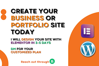create portfolio website, business website and personal portfolio