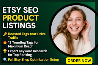 optimize your etsy listings with SEO titles and highly ranking tags