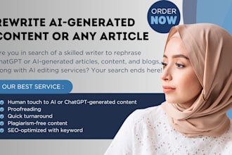 rewrite ai generated content or any article