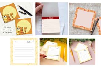 design cute  memo pad, notepad, sticky note, to do list , bookmarks