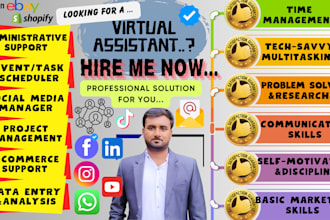 be your virtual assistant for admin support ecommerce and social