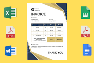 create automated excel invoice, pos and inventory system