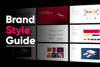 create brand style guide, brand book, brand identity and brand guidelines