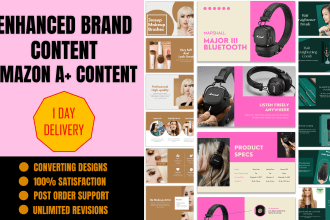 design a plus content for amazon or enhanced brand content