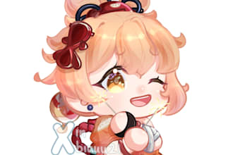 draw halfbody of chibi as requested