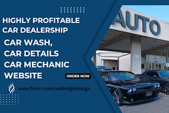 build responsive car dealership website used car leads car wash rental website