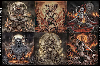desing brutal death black artwork for your band and t shirt