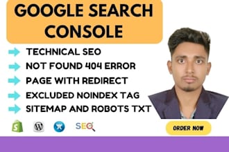 shopify and technical SEO services, fix google search console, 404 broken errors