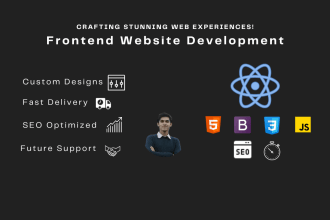 build the frontend of you web application using react